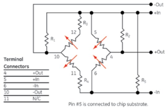 Schematic - Amphenol Advanced Sensors NPH Low & Medium Pressure Sensors